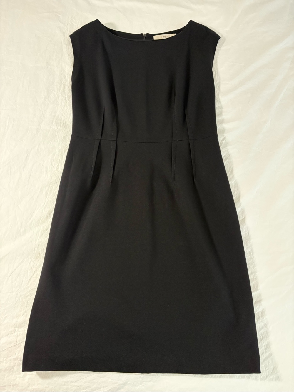 LOFT Black Midi Sheath Dress